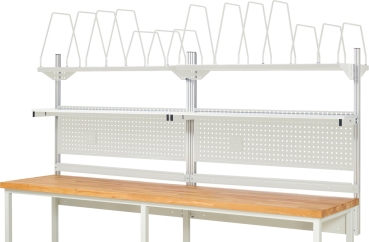 Preview: System-Aufbau - Komplettset 03, für Produktbreite 3000 mm, RAL7035/RAL7035