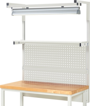 Preview: System-Aufbau - Komplettset 04, für Produktbreite 1250 mm, RAL7035/RAL7035
