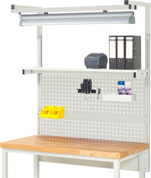 System-Aufbau - Komplettset 04, für Produktbreite 1250 mm, RAL7035/RAL7035