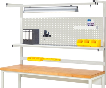 System-Aufbau - Komplettset 04, für Produktbreite 2000 mm, RAL7035/RAL7035