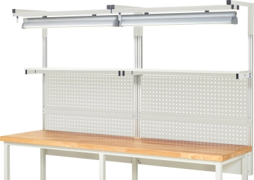Preview: System-Aufbau - Komplettset 04, für Produktbreite 2500 mm, RAL7035/RAL7035