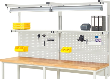 System-Aufbau - Komplettset 04, für Produktbreite 2500 mm, RAL7035/RAL7035