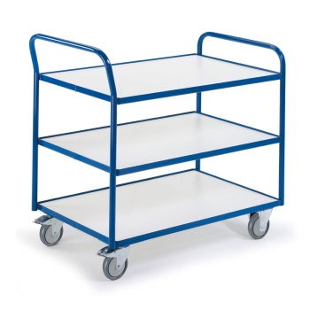 ESD-Tischwagen mit 3 Ladeflächen, Tragkraft 250 kg