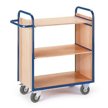 Etagenwagen mit 3 Ladeflächen 2 Seitenwänden, 150 kg Tragkraft