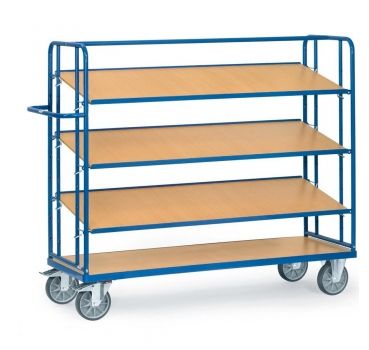 Etagenwagen mit verstellbaren Böden 600 kg, mit 3 losen Böden aus Holz