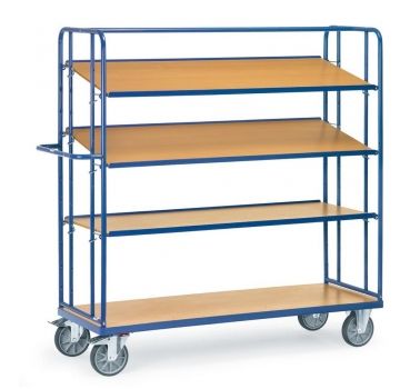 Etagenwagen mit verstellbaren Böden 600 kg, mit 3 losen Böden aus Holz