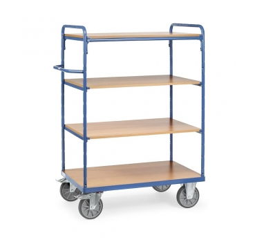 Etagenwagen mit Böden 500 bis 600 kg, mit 4 Böden aus Holz