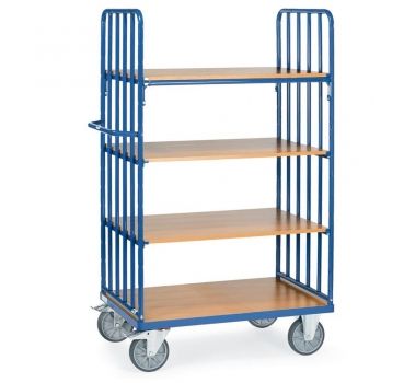 Etagenwagen mit Böden 600 kg, mit 4 Böden aus Holz