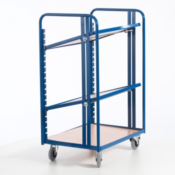 Preview: Etagenwagen mit 2 losen Böden, 200 kg Tragkraft, 820x620 mm LxB