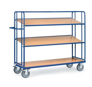 Etagenwagen mit verstellbaren Böden 600 kg, mit 2 losen Böden aus Holz