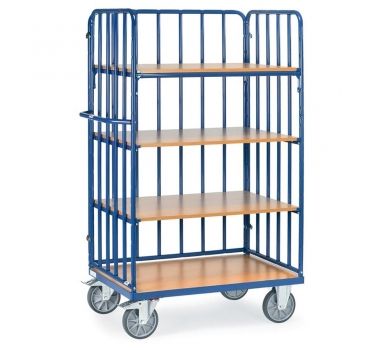Etagenwagen mit Böden 600 kg, mit 4 Böden aus Holz