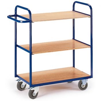 Etagenwagen mit 3 Ladeflächen ohne Seitenwände, 150 kg Tragkraft