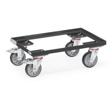 Eurokasten-Roller in Anthrazitgrau (RAL 7016) 250 kg, offener Rahmen