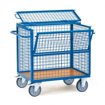Drahtkastenwagen 600 kg, mit Drahtgitter 50 x 50 x 4 mm