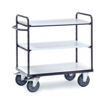 ESD-Etagenwagen mit 3 Böden, Tragkr. 500/600 kg, Ladefl. 850x500 oder 1000x600 mm