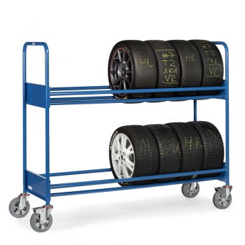 Preview: Reifenwagen 500 kg, mit 2 Ladeflächen LxB 1860x618 mm