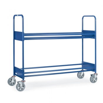 Reifenwagen 500 kg, mit 2 Ladeflächen LxB 1860x618 mm