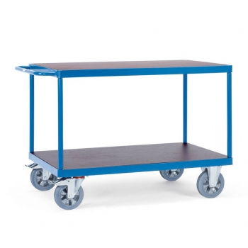 Tischwagen mit 2 Böden aus Holz, 1200 kg Tragkraft