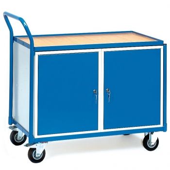 Leichte Fetra Werkstattwagen 300 kg, mit 2 Schränken