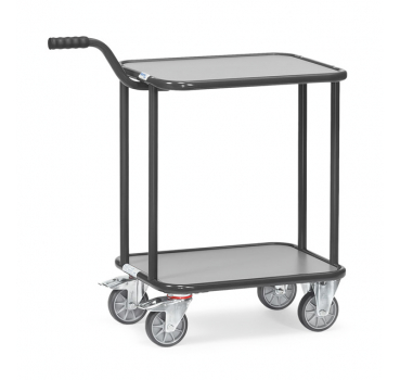 Griffroller 250 kg in Anthrazitgrau (RAL 7016), 2 Ladeflächen LxB 600x450 mm