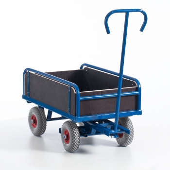Handkarre, 2 Achser, mit Bordwänden, 400 kg Tragkraft