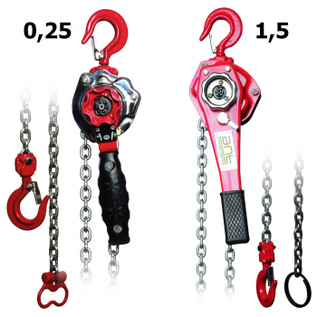 Hebelzug Hebezug Flaschenzug Kettenzug, 250-6000kg / 0,25-6,0t, Hub 1-1,5m / 100-150 cm