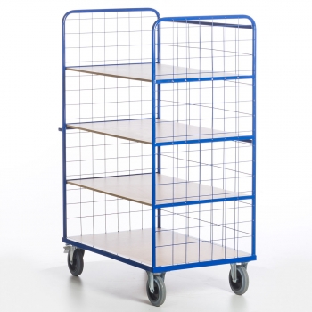 Preview: Hoher Gitter-Etagenwagen 500 kg Tragkraft, 1000x700 mm LxB