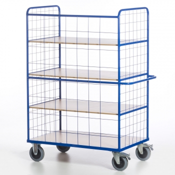 Preview: Hoher Gitter-Etagenwagen, 500 kg Tragkraft, 1200x800 mm LxB