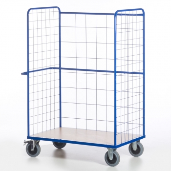 Preview: Hoher Gitter-Etagenwagen Grundmodell ohne Böden, 500 kg Tragkraft, 1000x700 mm LxB