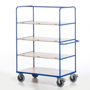 Preview: Klapp-Etagenwagen mit 3 faltbaren Böden, 500 kg Tragkraft, 1200x800 mm LxB