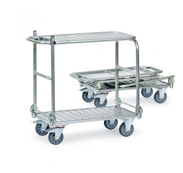 Klappwagen 200 kg, 2 klappbare Schiebebügel und Tischplattform