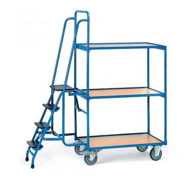 Kommissionierwagen 250 kg, mit Trittstufen