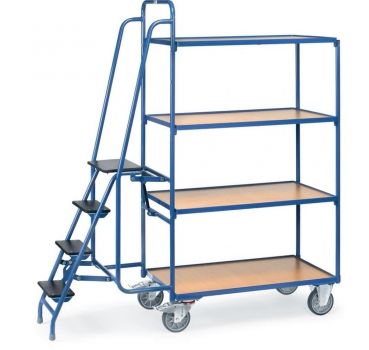 Kommissionierwagen 250 kg, mit Trittstufen, 1000x600 mm