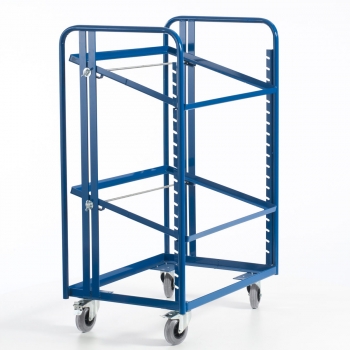 Preview: Kommissionierwagen für Euronorm-Kästen, 200 kg Tragkraft, 1240x620 mm LxB