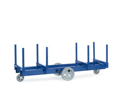 Langmaterial-Wagen mit Rungen 500 mm lang, 2000-3000 kg, Ladefläche 2500x700 mm