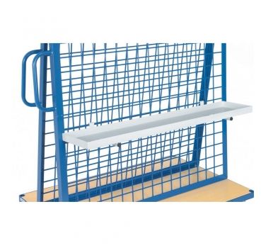 Materialwanne Stahl geschweißt, pulverbeschichtet lichtgrau RAL 7035.