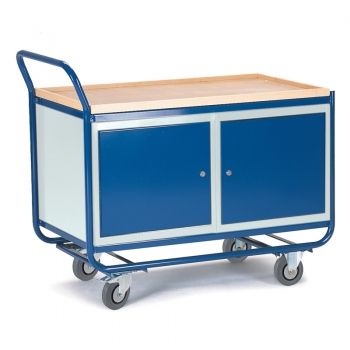 Montagewagen mit 2 Stahlschränken