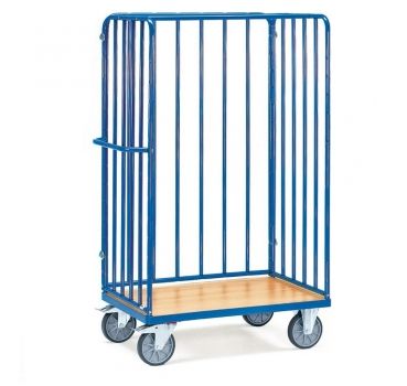 Paketwagen mit Streben 600 kg, mit 2 Stirnwänden und 1 Längswand mit Streben