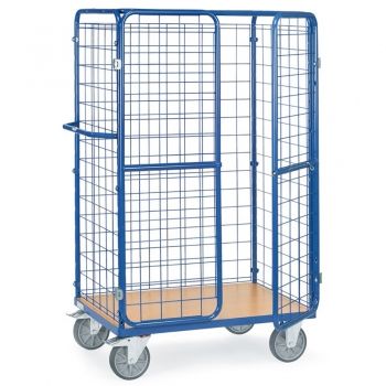 Paketwagen mit Doppelflügeltüren und Dach 600 kg, mit Drahtgitterwänden. Doppelflügeltüren und Dach