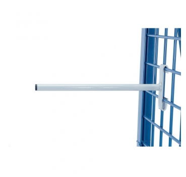 Rohrträger Stahl geschweißt, pulverbeschichtet lichtgrau RAL 7035.