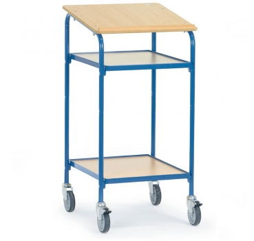 Rollpult mit Schreibfläche und Stahlschrank, Ladefläche 500x600 mm