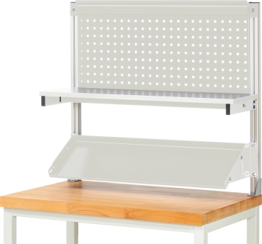 Preview: System-Aufbau (Komplettset-01 B1000 mm), zur Montage auf Arbeitsplatte, RAL7035