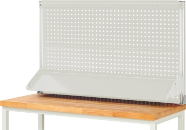 Preview: System-Aufbau (Komplettset-02 B1500 mm), zur Montage auf Arbeitsplatte, RAL7035