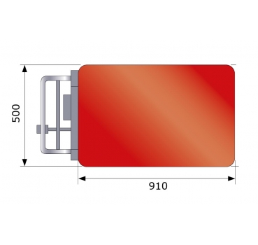 Preview: Scheren-Hubtischwagen, fahrbar, 350kg Hublast, LxB 910x500mm-3