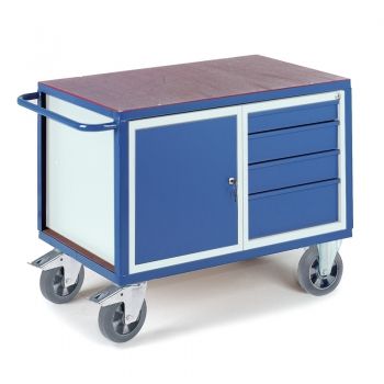 Schwerlast-Werkstattwagen, Stahl- und Schubladenschrank, 1000kg Tragkraft