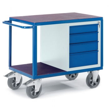 Schwerlast-Werkstattwagen, Schubladenschrank, 1000kg Tragkraft, LxB 1000x700 mm