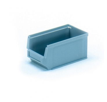 Sichtlagerkasten aus Kunststoff, Farbe grau