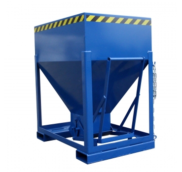 Silowagen 375l/0,37cbm, Tragl. 400 kg, BxTxH 1200x800x1250mm, fahrbar, Staplertaschen, RAL5012