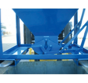 Preview: Silowagen 600l/0,6cbm, Tragl. 600 kg, BxTxH 1200x800x1500mm, fahrbar, Staplertaschen, RAL5012-3