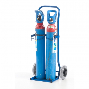 Preview: Stahlflaschenkarre, 2x10 Ltr. Flasche, 530x370x1050 mm LxBxH